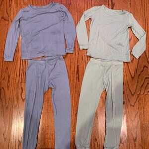 Kyte Baby Long Sleeve Pajama Set Lot (2 sets) | Blue Pale Green | 4T